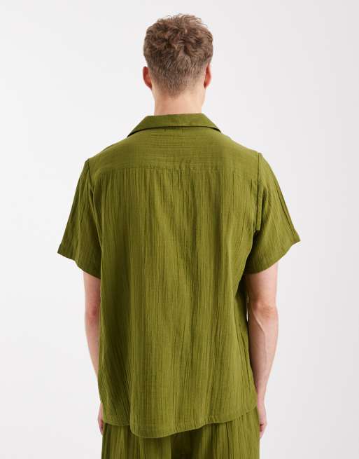 Sol Beach - Camicia da spiaggia verde in coordinato, 3 di 5