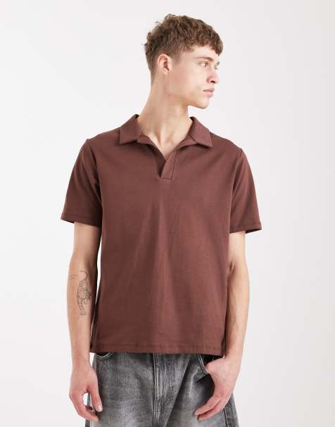 Sol Beach camp collar beach shirt in brown - view 1
