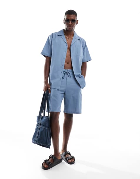 Sol Beach linen beach set in slate grey - view 1