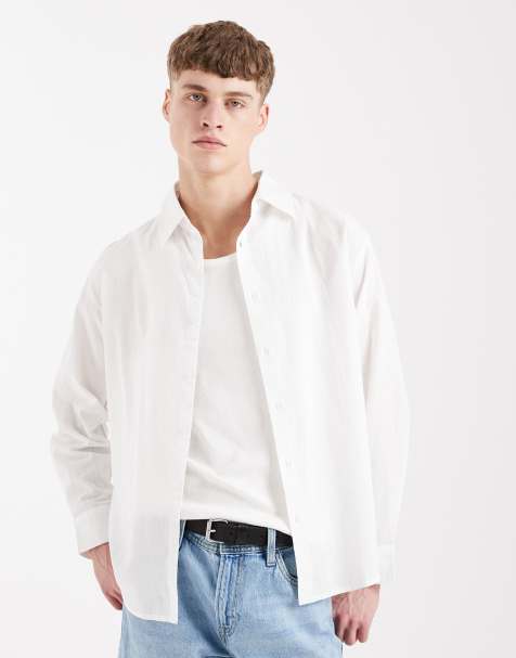 Sol Beach linen long sleeve beach shirt in white