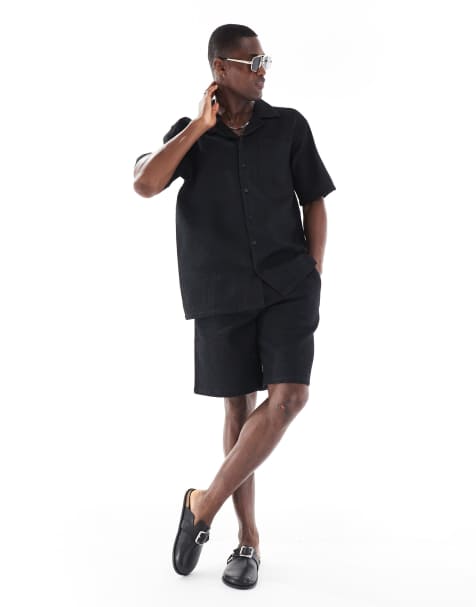 Sol Beach waffle beach co-ord in black - view 1