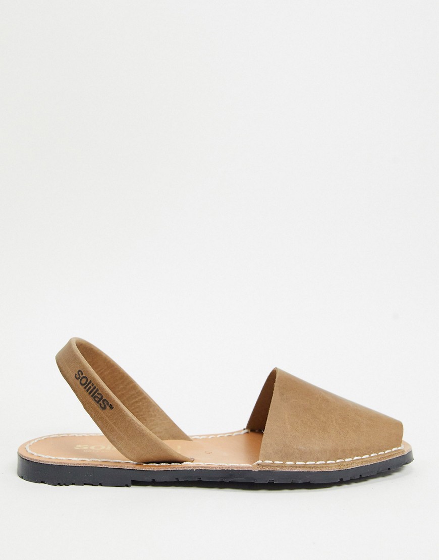 Solillas – Bruna Menorca-sandaler i läder