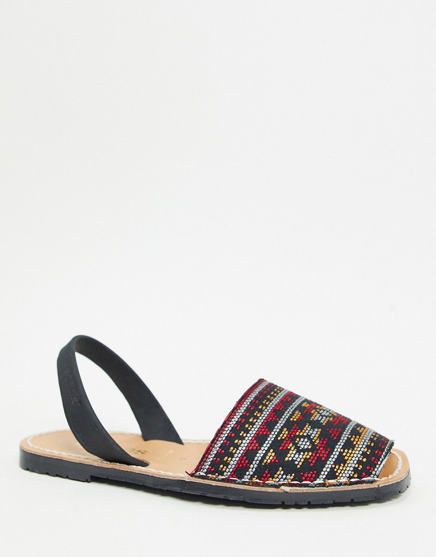 Solillas – Menorca-sandaler med geometriskt mönster-Flerfärgad