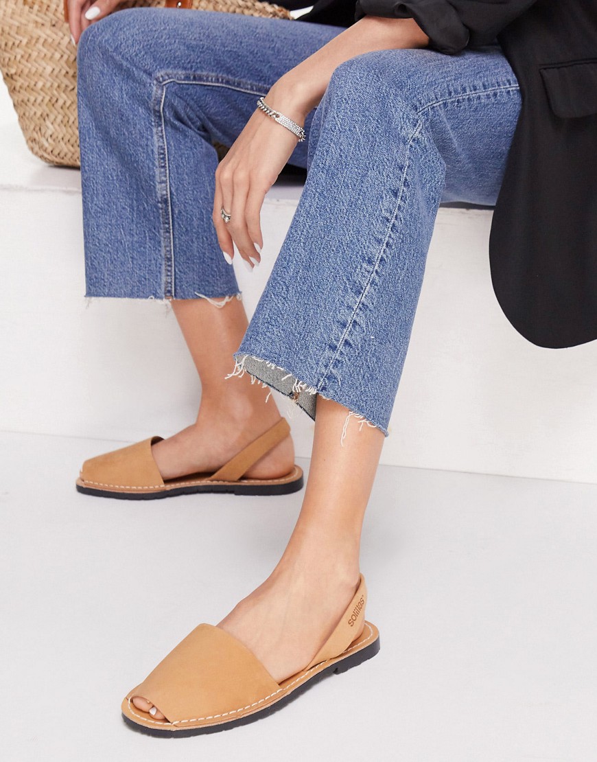 Solillas - Menorcan - Gyldenbrune sandaler i læder