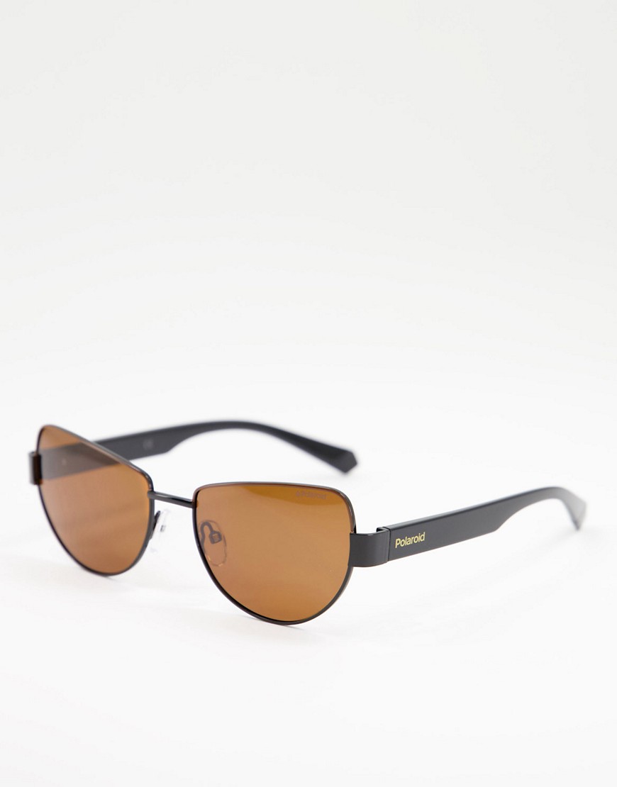 фото Солнцезащитные очки-авиаторы polaroid-коричневый цвет