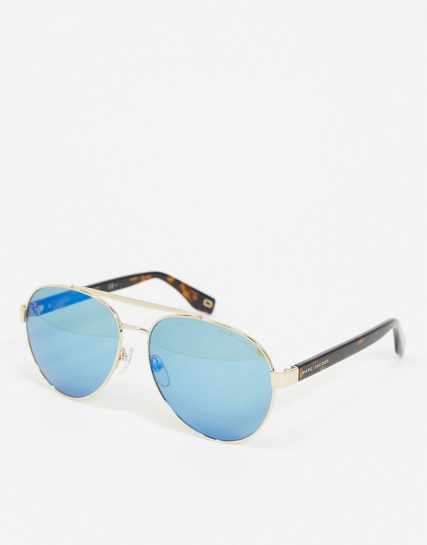 фото Солнцезащитные очки-авиаторы в металлической оправе marc jacobs-золотой