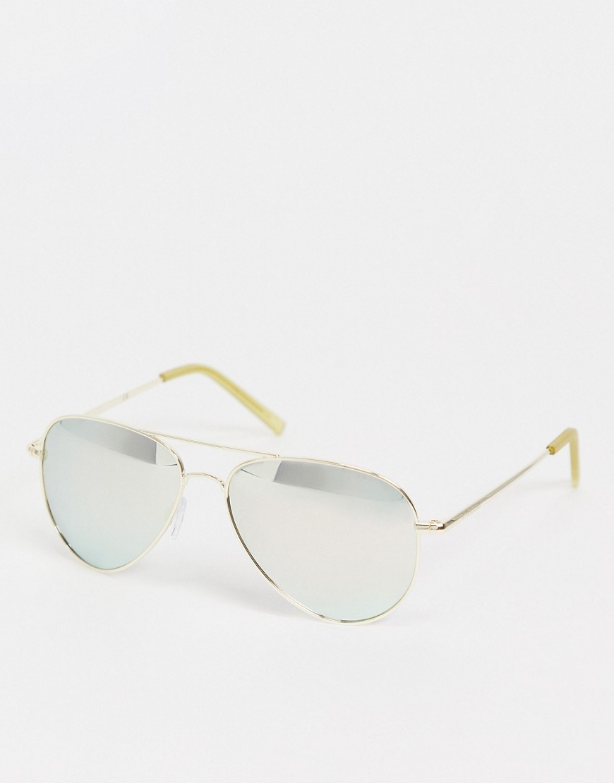 фото Солнцезащитные очки-авиаторы в стиле унисекс polaroid-золотистый