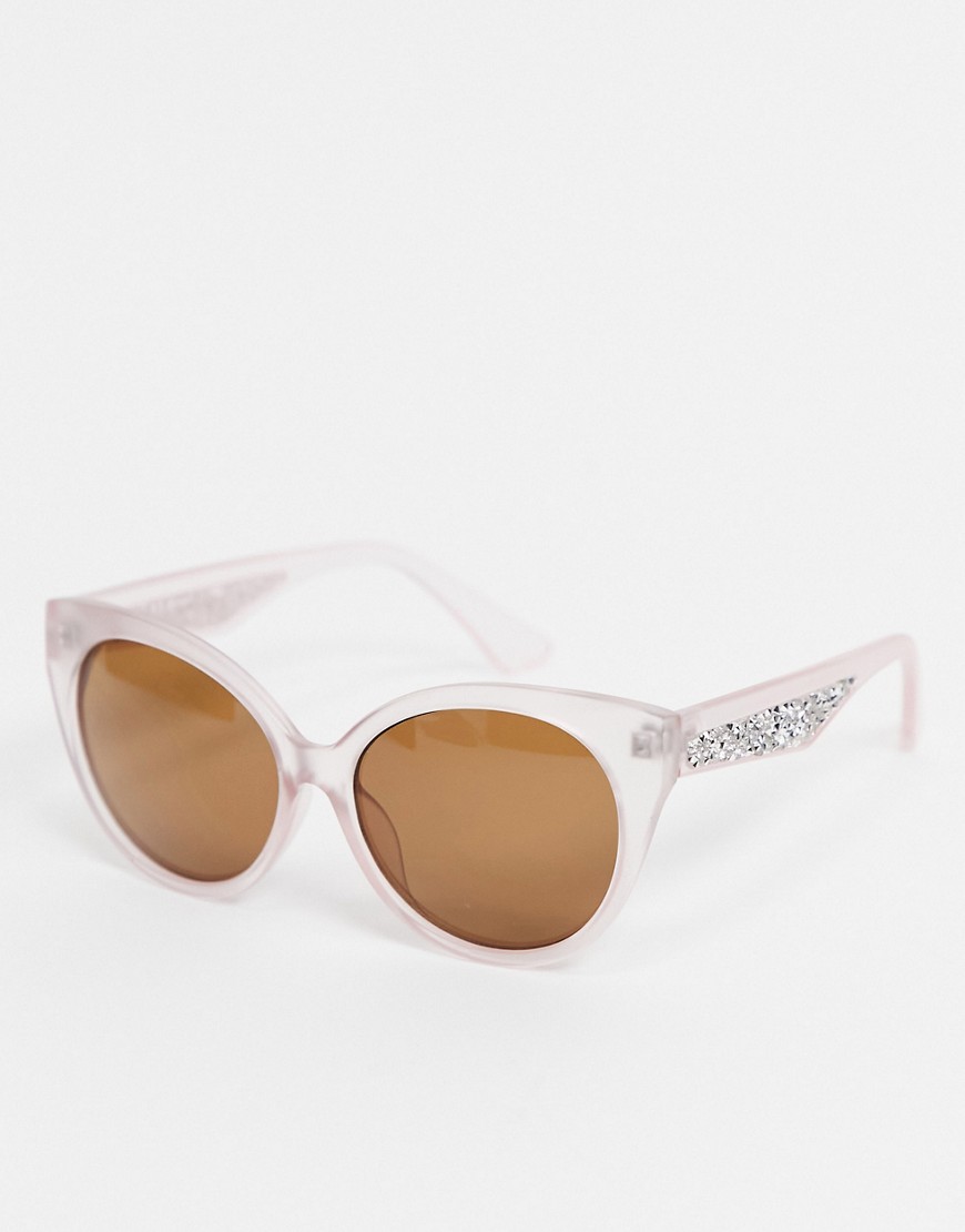фото Солнцезащитные очки «кошачий глаз» с декоративной отделкой aj morgan-розовый цвет