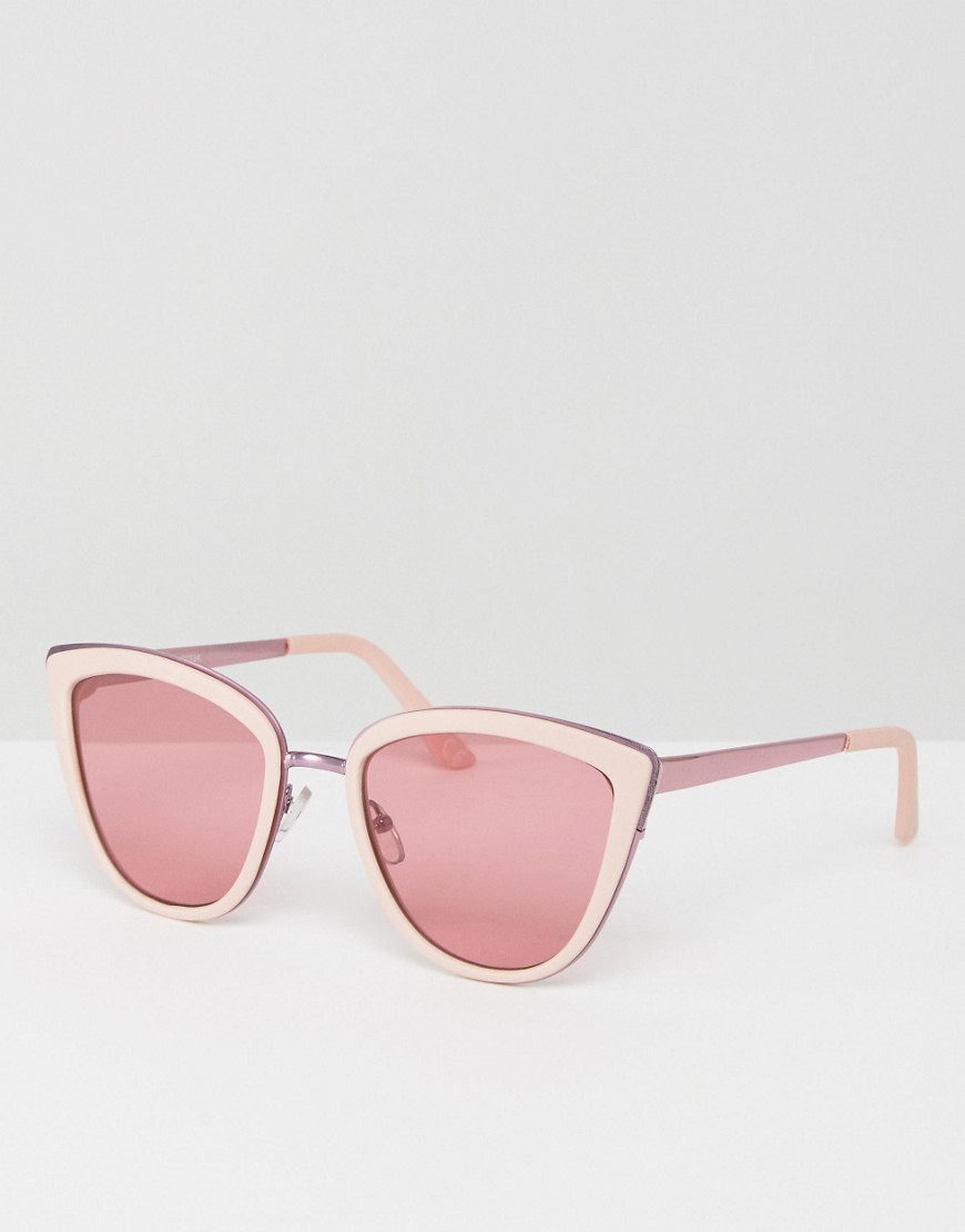 фото Солнцезащитные очки "кошачий глаз" с металлической оправой и розовыми стеклами asos-розовый asos design