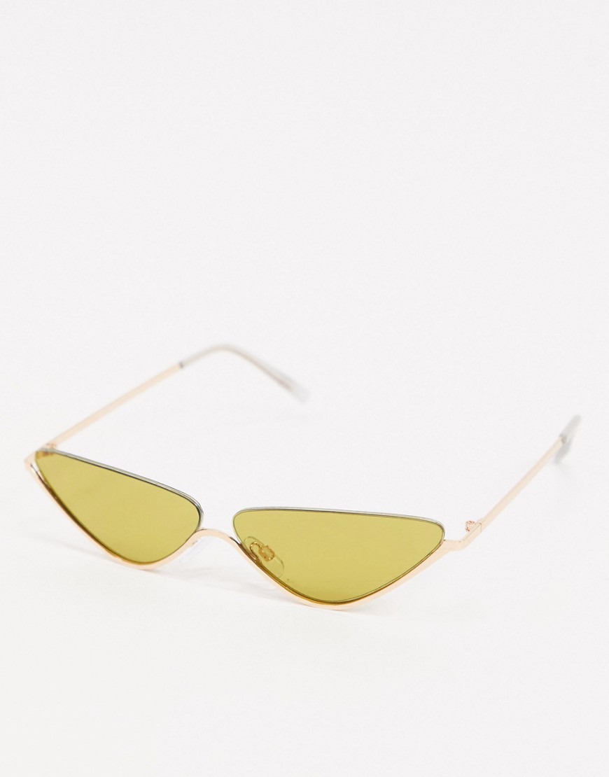фото Солнцезащитные очки "кошачий глаз" с зелеными стеклами topshop-зеленый