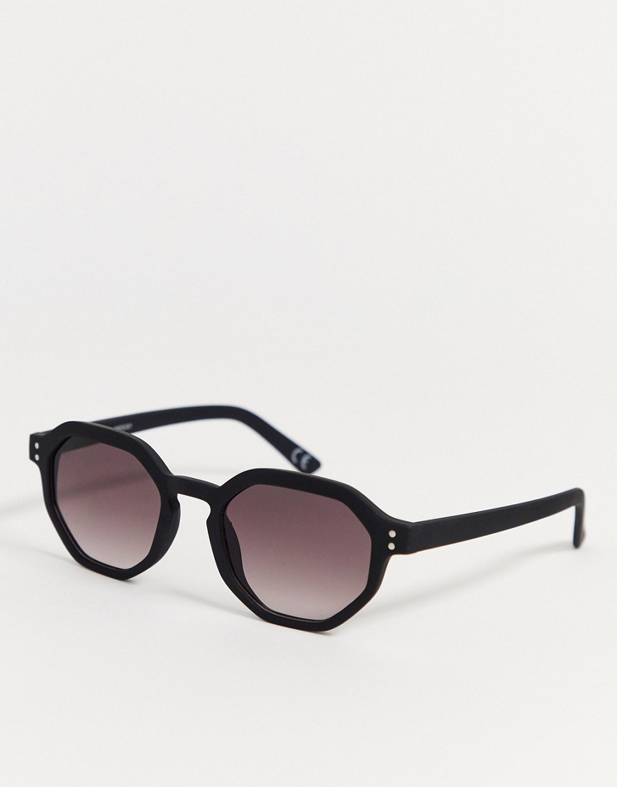 фото Солнцезащитные очки с черной матовой оправой и затемненными стеклами asos design-черный