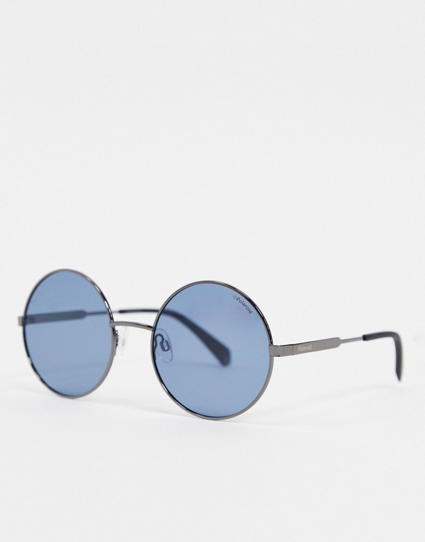 фото Солнцезащитные очки с круглыми стеклами polaroid-синий