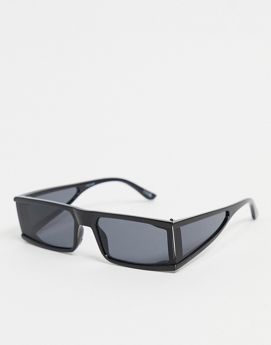 фото Солнцезащитные очки с квадратной оправой и боковыми стеклами asos design-черный цвет
