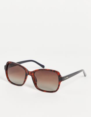   Asos Солнцезащитные очки с квадратными стеклами Fossil 3095/S-Черный цвет