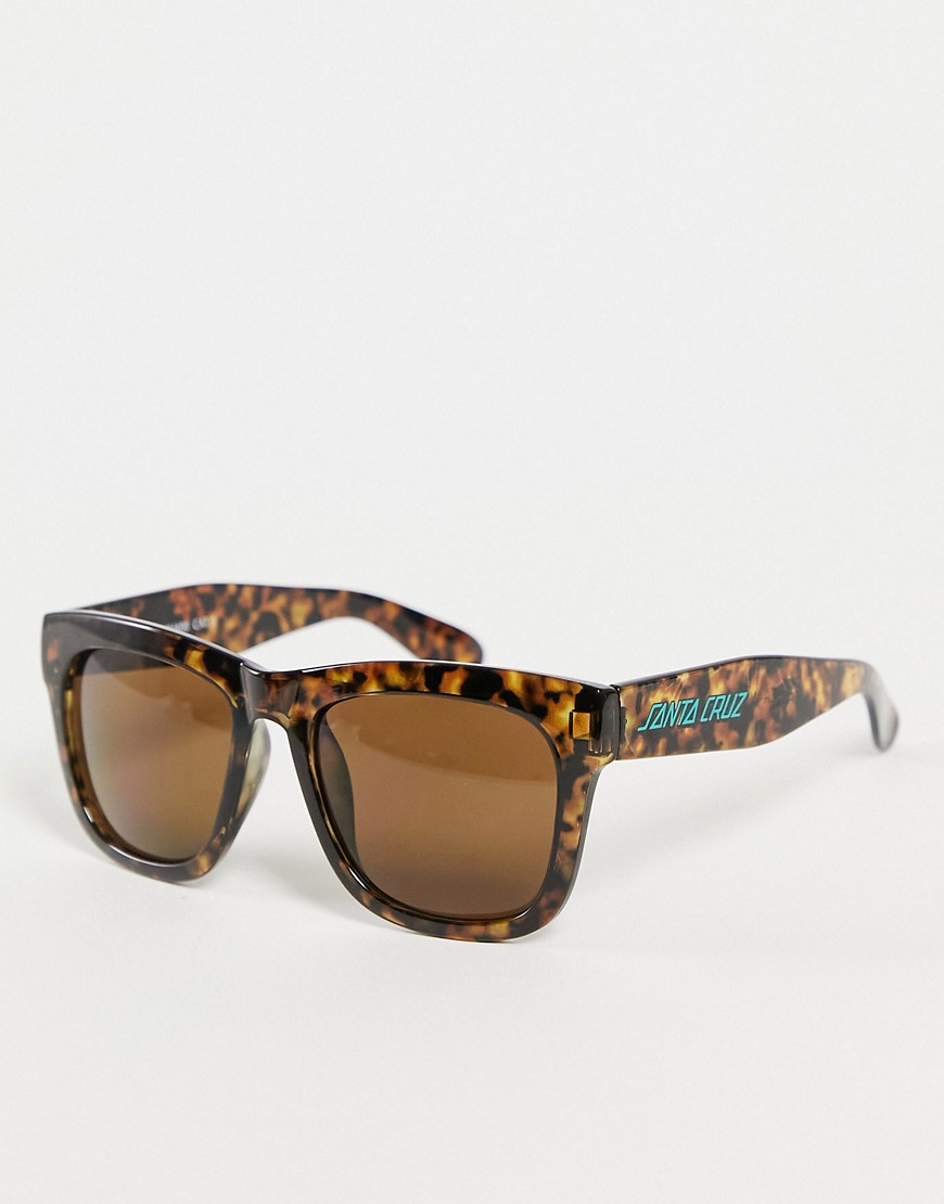 фото Солнцезащитные очки в черепаховой оправе в стиле ретро santa cruz-коричневый цвет
