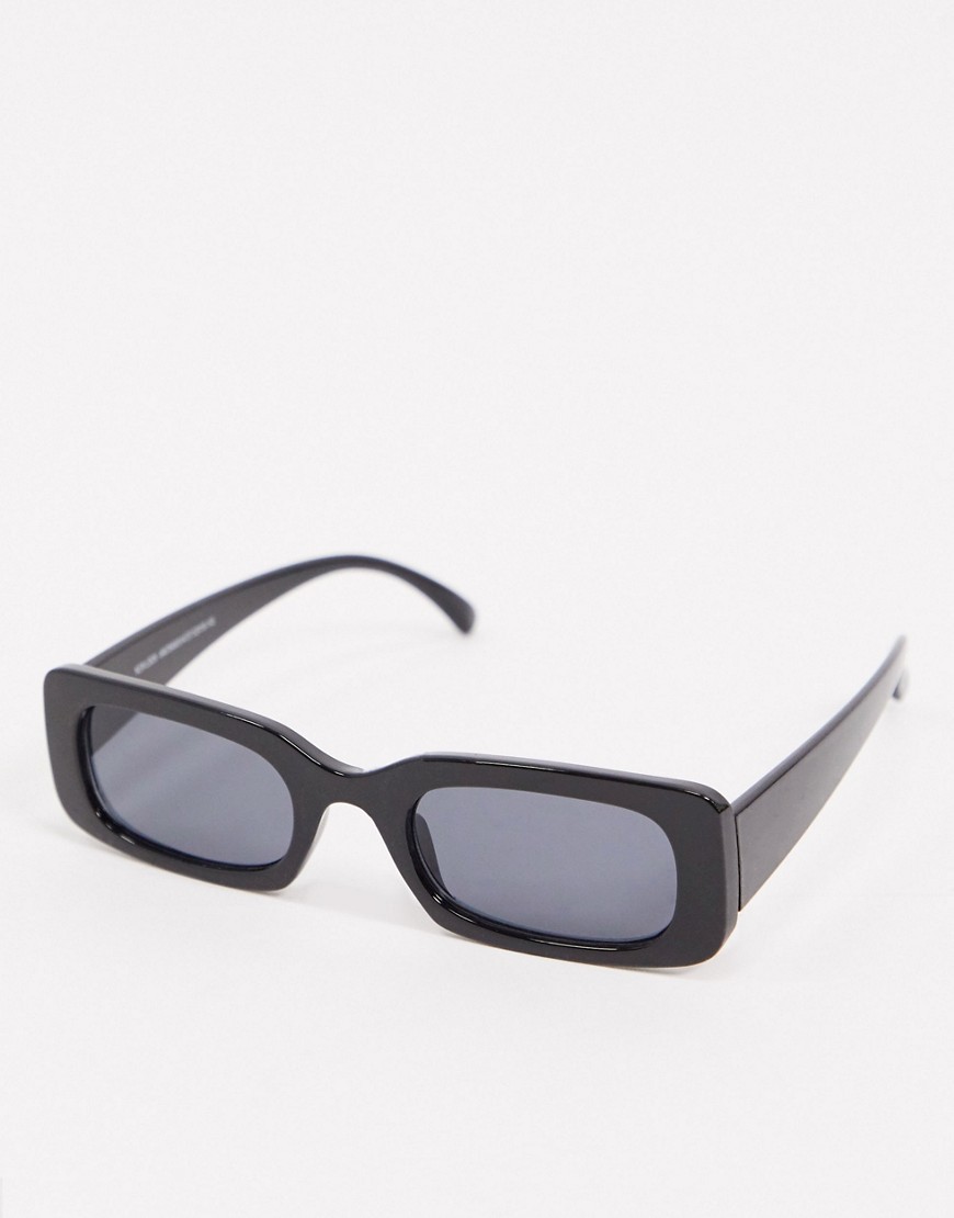фото Солнцезащитные очки в черной прямоугольной оправе new look-черный