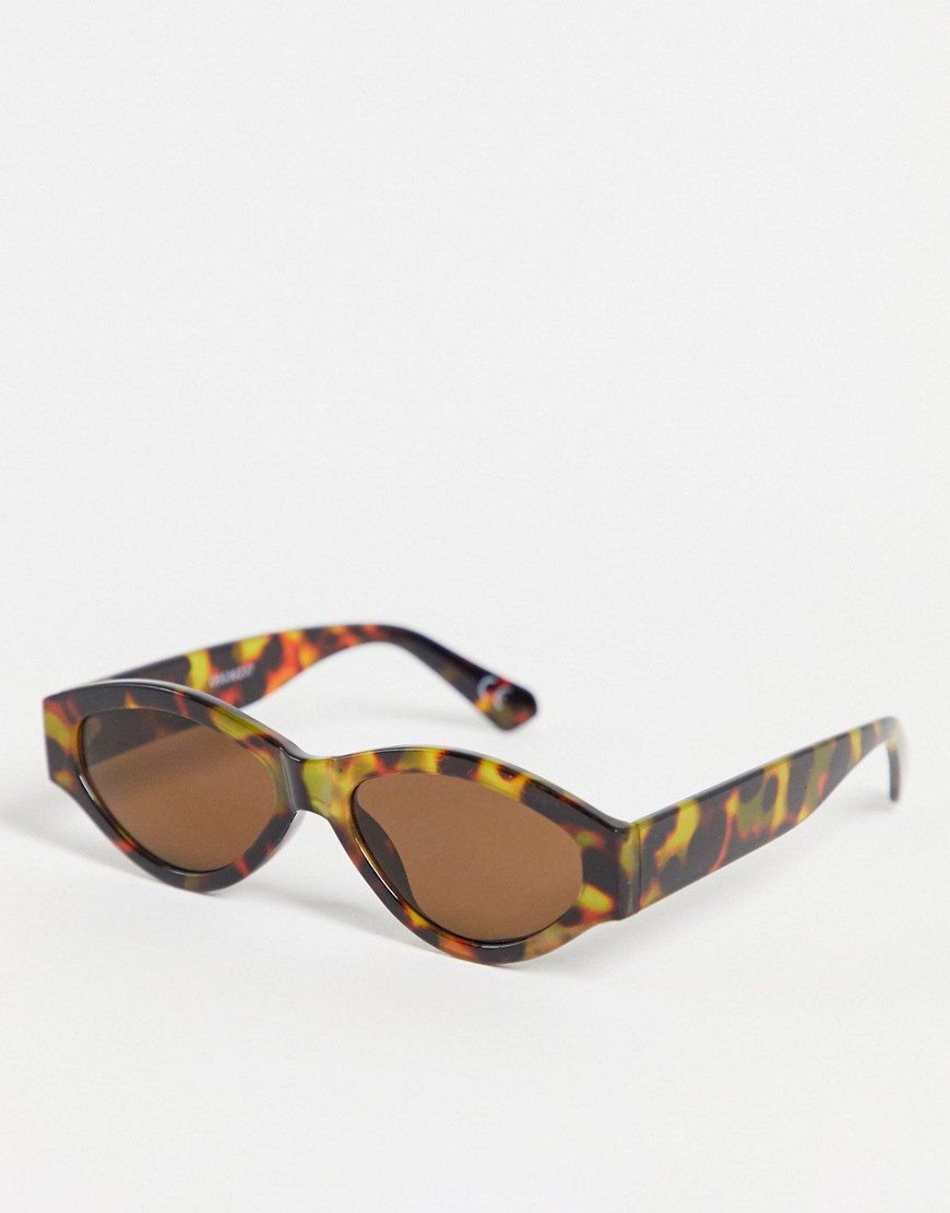 фото Солнцезащитные очки в коричневой черепаховой оправе asos design-коричневый цвет