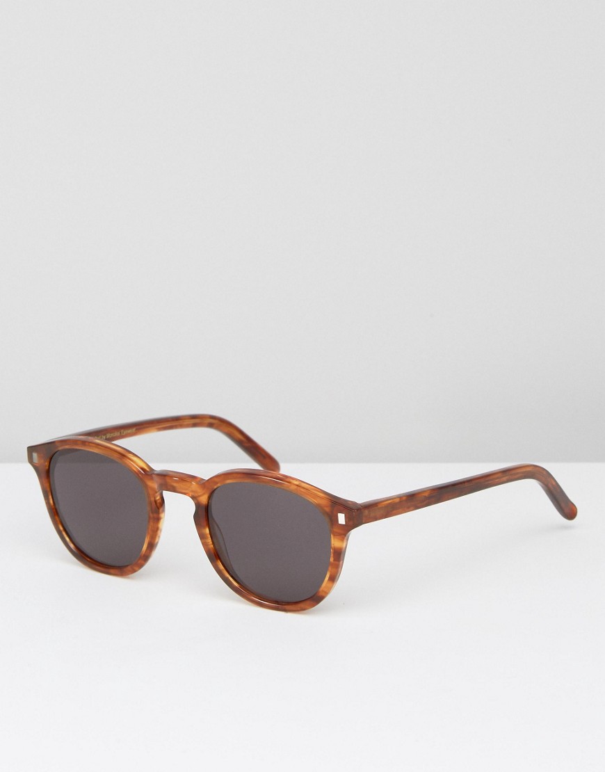 фото Солнцезащитные очки в круглой оправе янтарного цвета monokel-коричневый monokel eyewear
