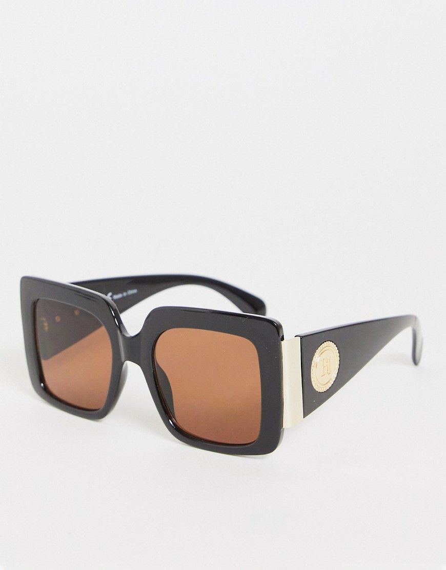 фото Солнцезащитные очки в квадратной оправе черного цвета river island-черный цвет
