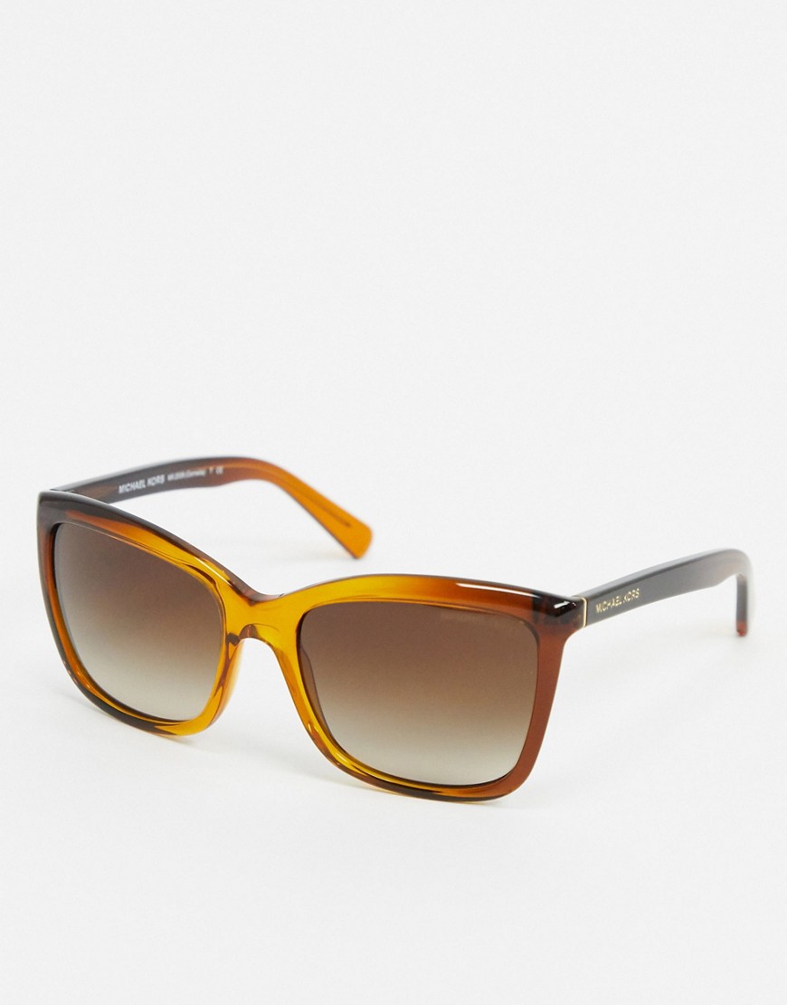 фото Солнцезащитные очки в квадратной оправе с эффектом омбре michael kors-коричневый michael michael kors