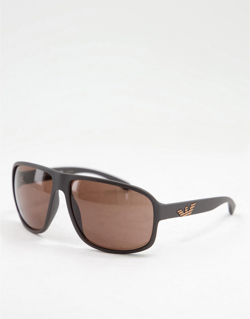 фото Солнцезащитные очки в спортивном стиле emporio armani-черный цвет