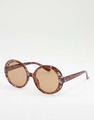 фото Солнцезащитные очки в стиле oversized с круглыми линзами aj morgan romance-коричневый цвет
