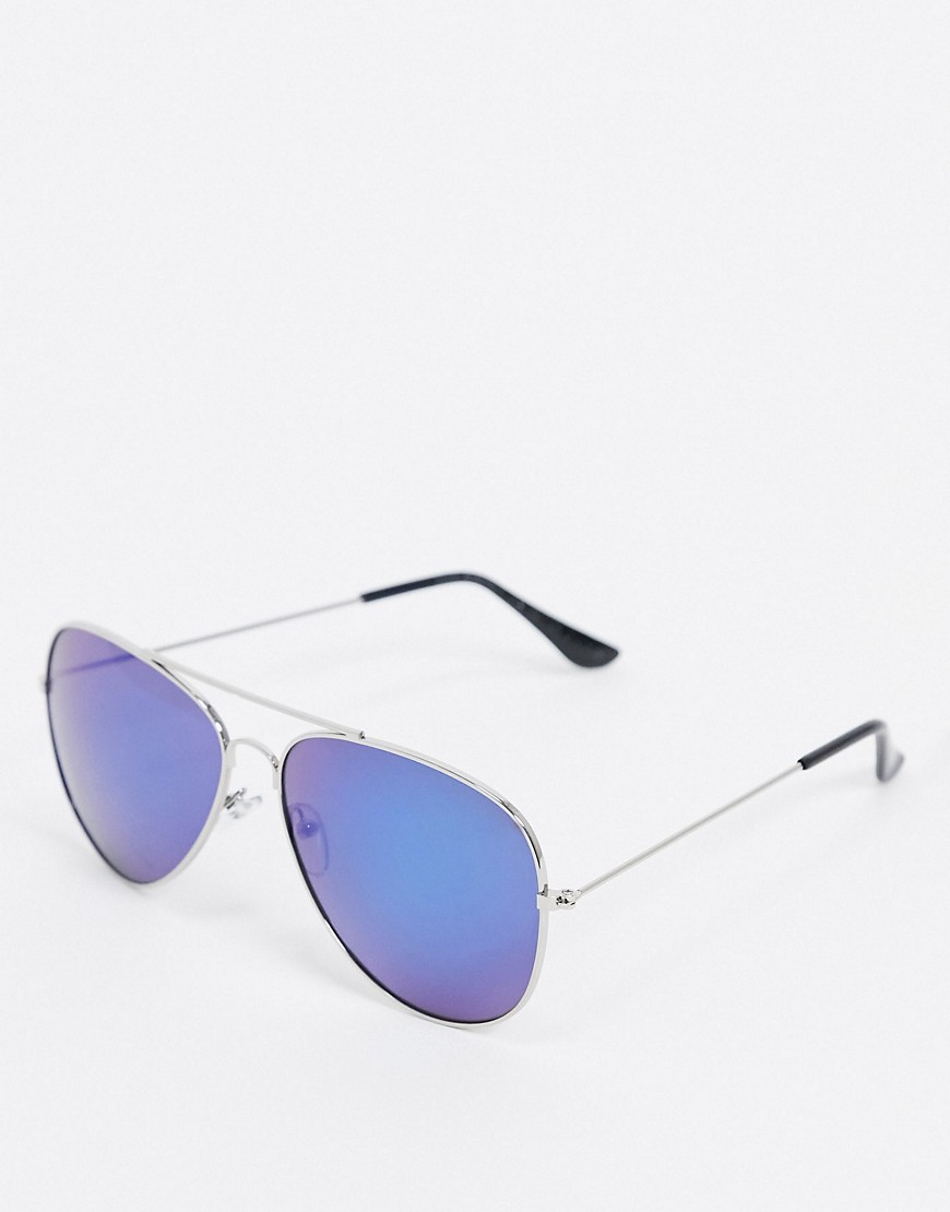 фото Солнцезащитные очки-авиаторы с синими стеклами svnx-синий