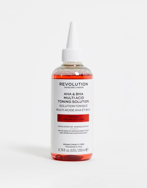 Solución de tónico con multiácidos AHA y BHA de Revolution Skincare