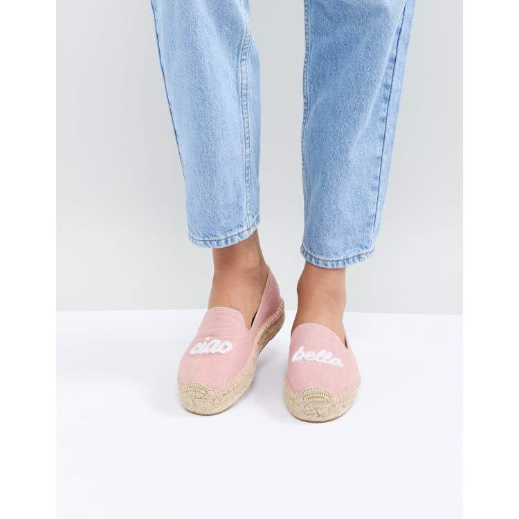 Espadrille rose online poudré