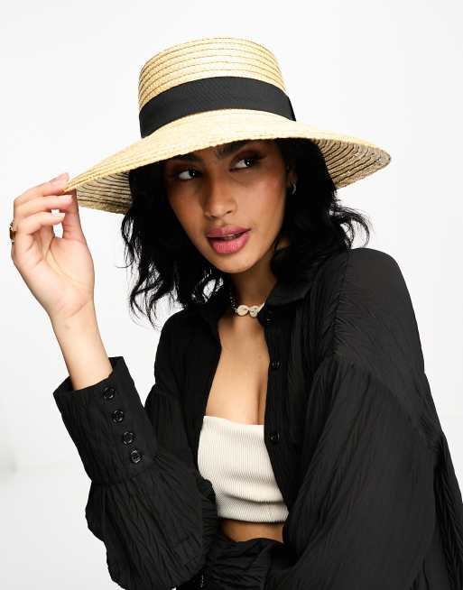 Sombrero de paja color tostado Emma de Accessorize