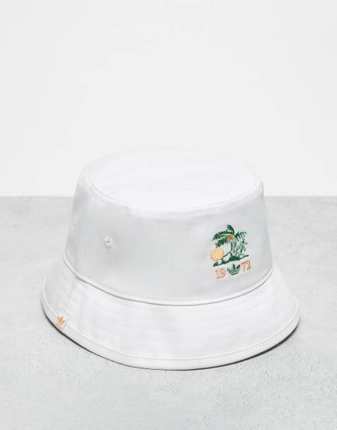 Sombrero de pescador blanco con estampado gráfico de adidas Originals - view 1