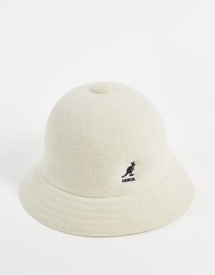 Sombrero de pescador blanco de estilo casual de lana de Kangol