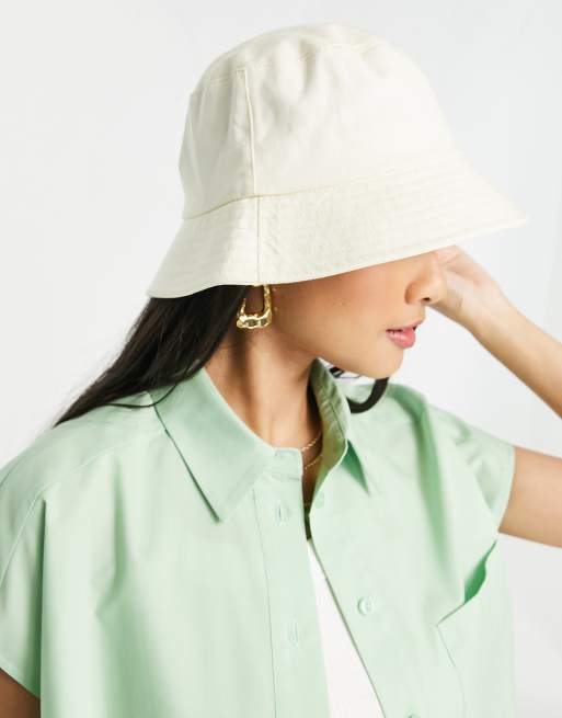 Sombrero de pescador color crudo de lona de ASOS DESIGN, 4 de 4