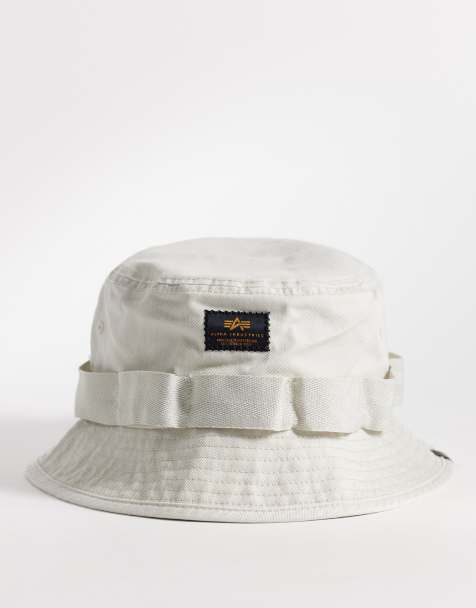 Sombrero de pescador color piedra lavado con logo de Alpha Industries - view 1