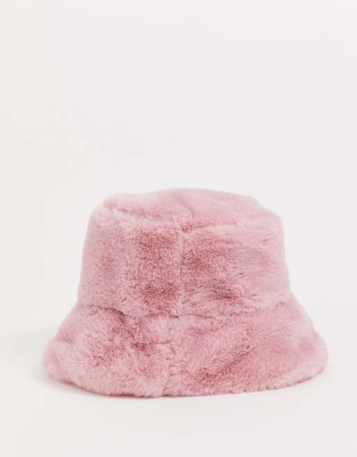Sombrero de pescador de piel sintética en rosa de ASOS DESIGN, 2 de 4
