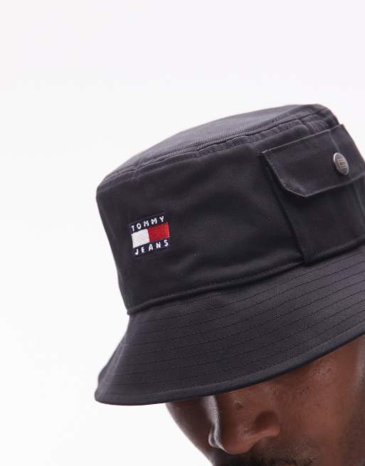 Sombrero de pescador en negro con bandera de Tommy Jeans, 2 de 3