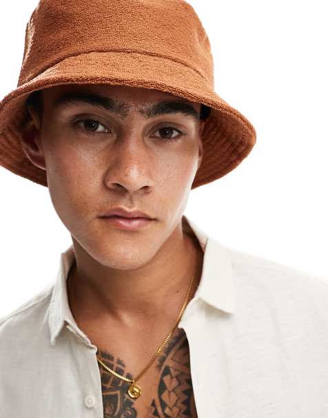 Sombrero de pescador marrón texturizado de ASOS DESIGN - view 1