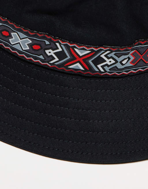 Sombrero de pescador negro con ribete con patrón de Berghaus, 4 de 4