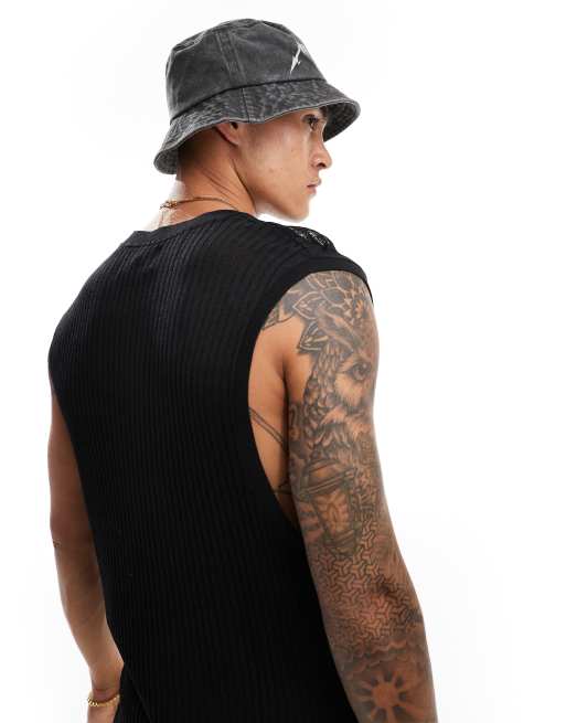 Sombrero de pescador negro lavado con estampado de Metallica de ONLY & SONS, 4 de 4