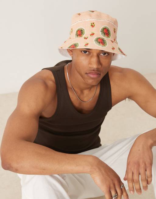 Sombrero de pescador reversible con estampado de frutas vintage de ASOS DESIGN, 3 de 3