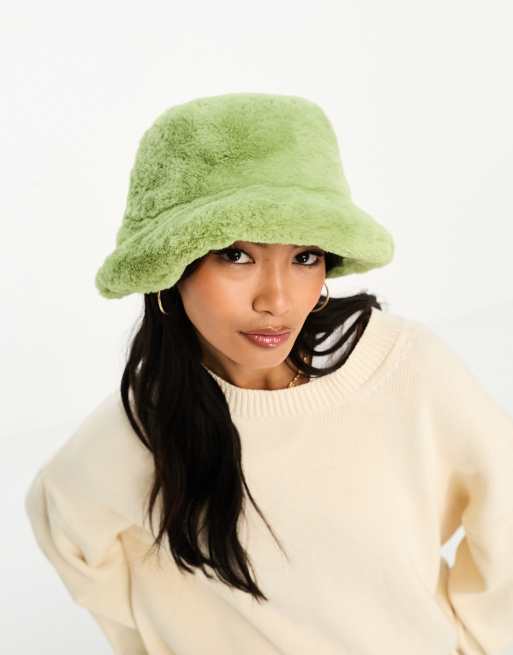 Sombrero de pescador verde de piel sintética de ASOS DESIGN , 2 de 4