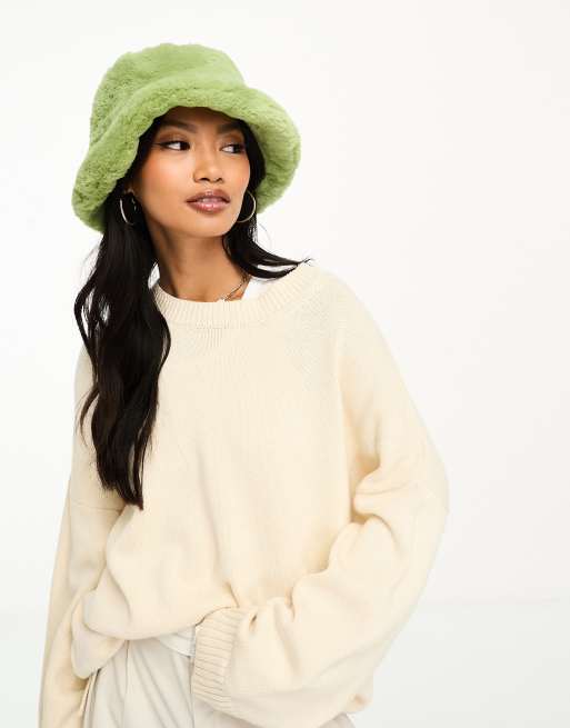 Sombrero de pescador verde de piel sintética de ASOS DESIGN , 4 de 4