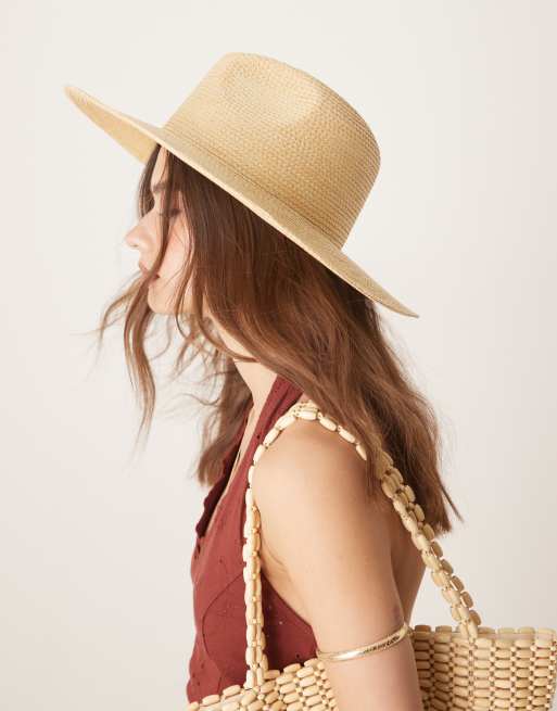 Sombrero fedora beis ancho de paja de My Accessories, 3 de 3