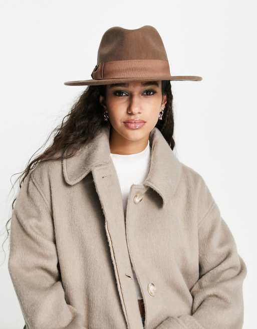 Sombrero fedora color camel de lana de Boardmans