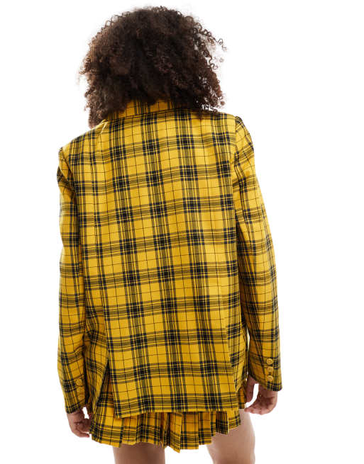 Something New – Clueless – Eleganter, kultiger Blazer in kariertem Gelb, Kombiteil, 2 von 4