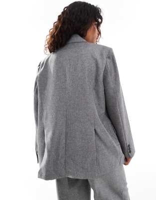 Something New Corpcore tailored oversized blazer co-ord in grey