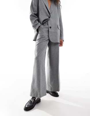 Something New Something New Corpcore tailored oversized long leg trouser co-ord in grey