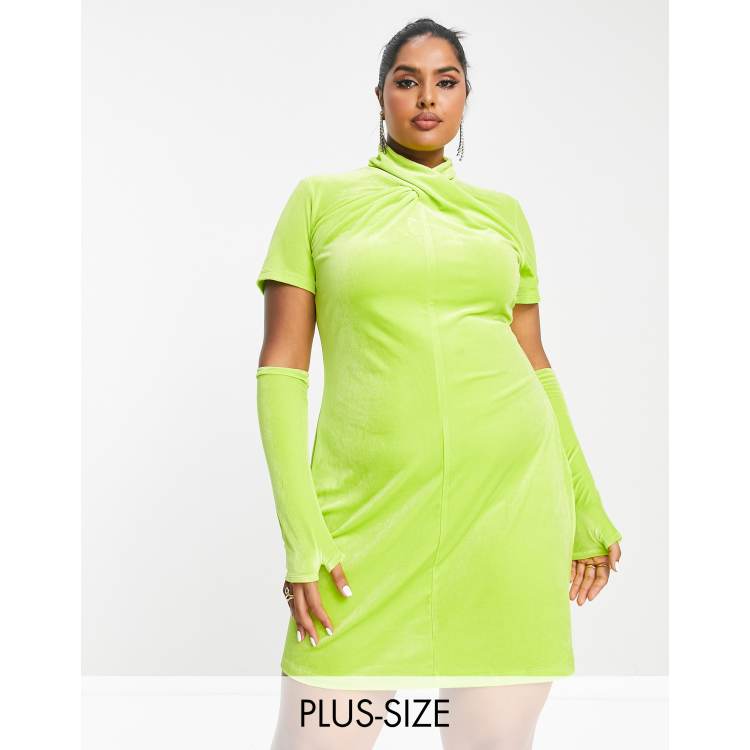 velvet glove sleeve dress