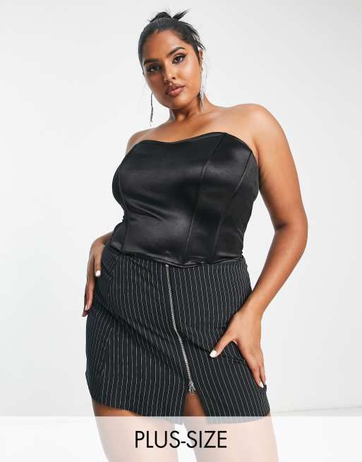 Something New Curve – Exklusives Satin-Korsett in Schwarz
