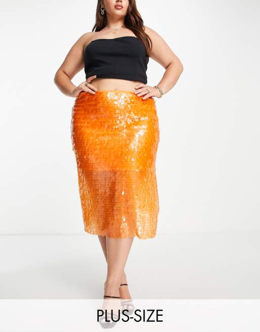 Plus size midi outlet skirt 40